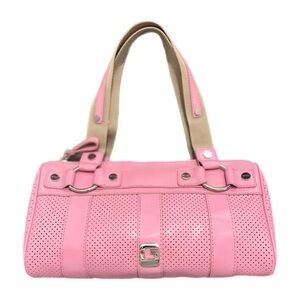Guess Y2K 2000’s bubblegum pink perforated barrel shoulder bag purse